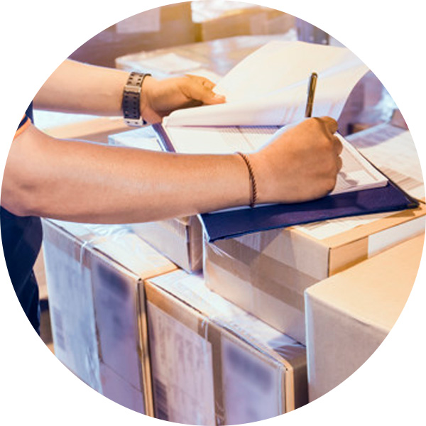 apuntando registros de mercancias